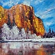 Gift for men St. Petersburg-oil painting with a view of the mountain scenery, Fine art photographs, St. Petersburg,  Фото №1