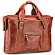 Leather business bag 'Dominique' (red), Classic Bag, St. Petersburg,  Фото №1
