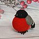 Снегирь валяный. Войлочная игрушка. Сергеева Юлия. Интернет-магазин Ярмарка Мастеров.  Фото №2