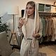 Косынка женская вязаная из пуха норки зимняя теплая бежевая молочная. Косынки. STYLEX. Интернет-магазин Ярмарка Мастеров.  Фото №2