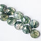 Моховой агат огранка огранка круг rose cut 8 мм. Минералы. Henry Morgan's Gemstones. Интернет-магазин Ярмарка Мастеров.  Фото №2
