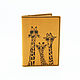 Обложка на паспорт Жирафы (Nirvana). Обложки. Coup | Кожаные изделия. Ярмарка Мастеров.  Фото №6