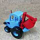 Order Blue tractor with bucket. Karsakov. Livemaster. . Machines and robots Фото №3