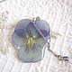 Pendant with A Real Flower Pansies Viola Jewelry Lilac. Pendants. WonderLand. My Livemaster. Фото №5