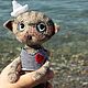Заказать Вязаный котик. Котик. Морячок. Кот моряк. ИГРУШКИ РУЧНОЙ РАБОТЫ. Ярмарка Мастеров. . Мягкие игрушки Фото №3
