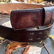 Аксессуары handmade. Livemaster - original item Men`s belt,leather,for jeans.. Handmade.