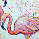 The picture Flamingo couple 'Sun Flamingo' on canvas. Pictures. Multicolor Gallery. My Livemaster. Фото №5