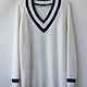 Order V-neck jumper with striped trim. stylish things. Livemaster. . Jumpers Фото №3