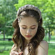 Natural suede rim laconic gray, Accordion wrap for hair. Headband. Alison. My Livemaster. Фото №4