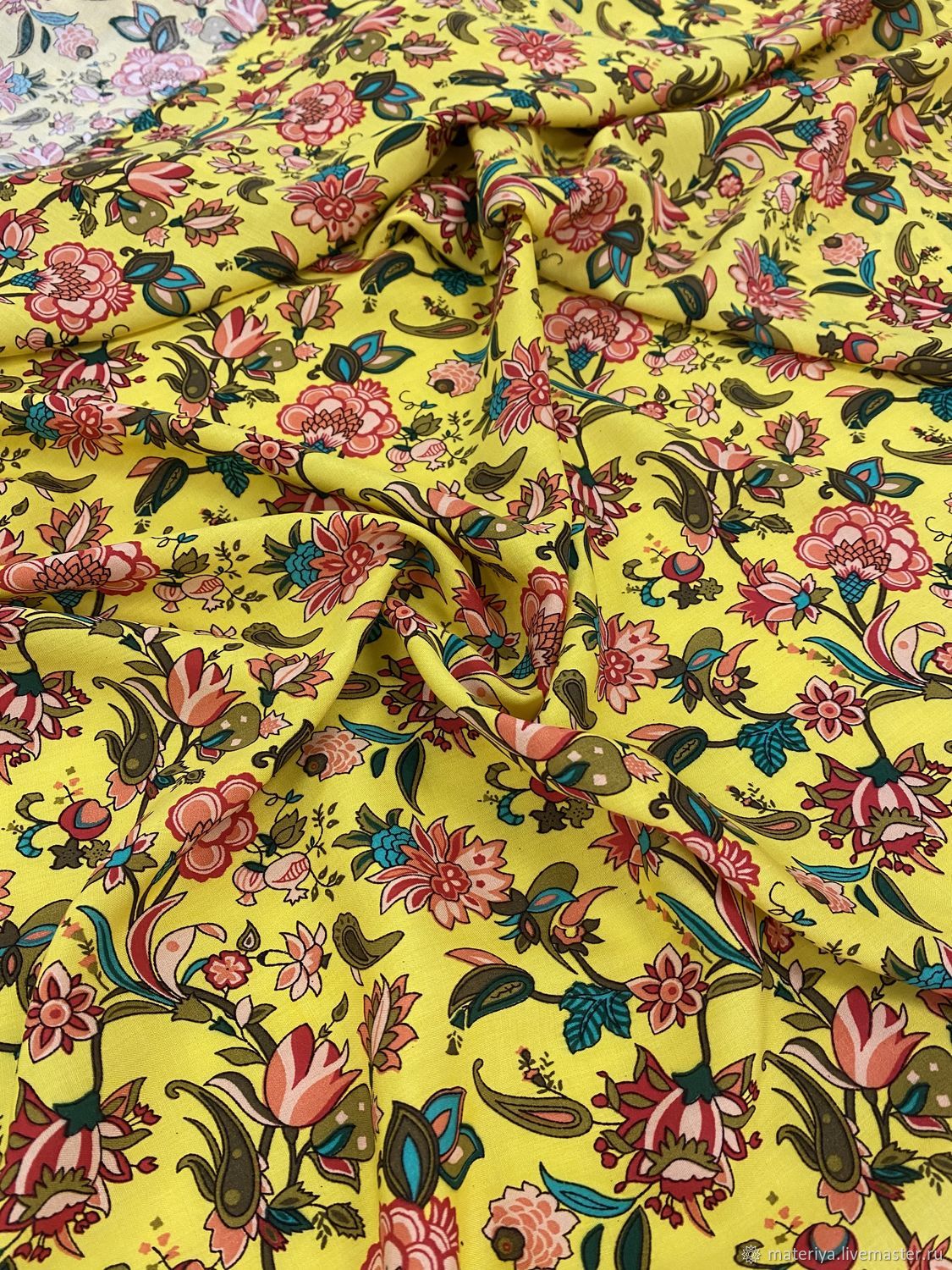 Штапель (цветы на жёлтом), Платья, Ставрополь,  Фото №1