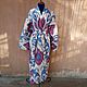 Quilted ikat kaftan. Uzbek chapan. boho coat. Coats. businka34. Online shopping on My Livemaster.  Фото №2