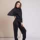 Black tracksuit with stand up collar. Tracksuits. SHAPAR - knitting clothes. Online shopping on My Livemaster.  Фото №2