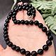 Black beads for women made of natural stone morion. Bead bracelet. naturalkavni. My Livemaster. Фото №5