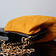 Yellow suede clutch on the clasp quilted. Clasp Bag. Olga'SLuxuryCreation. My Livemaster. Фото №5