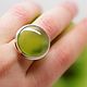 Silver ring with large stone California Vesuvianite. Rings. EdGems jewerly. Online shopping on My Livemaster.  Фото №2