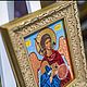 Икона Святого Архангела Михаила, вышитaя бисерoм. Иконы. Виктория Емельянова. Интернет-магазин Ярмарка Мастеров.  Фото №2
