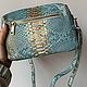 Python Leather Shoulder Bag leather shoulder bag. Crossbody bag. ulijana-zijangirova. My Livemaster. Фото №5