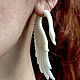 Order  Swan earring made of Buffalo bone. Garuda. Livemaster. . Single earring Фото №3