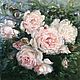 Oil painting White roses oil Painting flowers Impressionism
