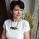 Колье"Crocodile" океаническая яшма, латунь. Колье. Svetlana Revina. Ярмарка Мастеров.  Фото №5