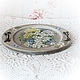 Order Round tray with painted ' wild flowers'. painting and decoupage from Marina (sovaj). Livemaster. . Trays Фото №3