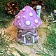Елочная игрушка Ватный домик Гриб. Елочные игрушки. Ткачёва Татьяна (tkacheva-tatiana). Интернет-магазин Ярмарка Мастеров.  Фото №2
