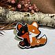 Заказать Значок "Лиса". SIBERIAN FOX. Ярмарка Мастеров. . Значок Фото №3