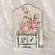 Вечный календарь шебби шик  " Розовый зефир", Calendars, ,  Фото №1