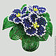 Terry violet bead in a vase of onyx. Plants. irina-taranenko. Online shopping on My Livemaster.  Фото №2