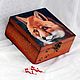 Заказать Шкатулка "Happy Fox". Декор-студия 'Винтаж' Елены Кулько. Ярмарка Мастеров. . Шкатулки Фото №3