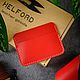 Заказать Картхолдер из натуральной кожи ручной работы красный HELFORD Кроул2. HELFORD изделия из натуральной кожи. Ярмарка Мастеров. . Картхолдер Фото №3