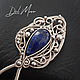 Hairpin with lapis lazuli 'Leaf' 2!. Hairpin. Del-moro. My Livemaster. Фото №5