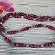 Beads made of jade stones 'Lingonberry'. Beads2. Magic box. Online shopping on My Livemaster.  Фото №2