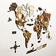 Карта мира из дерева на стену, интерьерная 100х60см Русский яз. Карты мира. Woodpecker Craft. Интернет-магазин Ярмарка Мастеров.  Фото №2