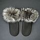 Cashmere mittens with silver fox, Mittens, Moscow,  Фото №1
