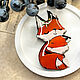 Brooch 'Red fox and fox cub, mom and baby, mother's Day,', Brooches, Bryukhovetskaya,  Фото №1