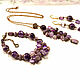 Jewelry made of amethyst, charoite ORBIT designer. Jewelry Sets. Amorella - Beads. Online shopping on My Livemaster.  Фото №2