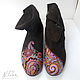 Painting on shoes. Velvet Paisley boots', Ankle boot, Moscow,  Фото №1