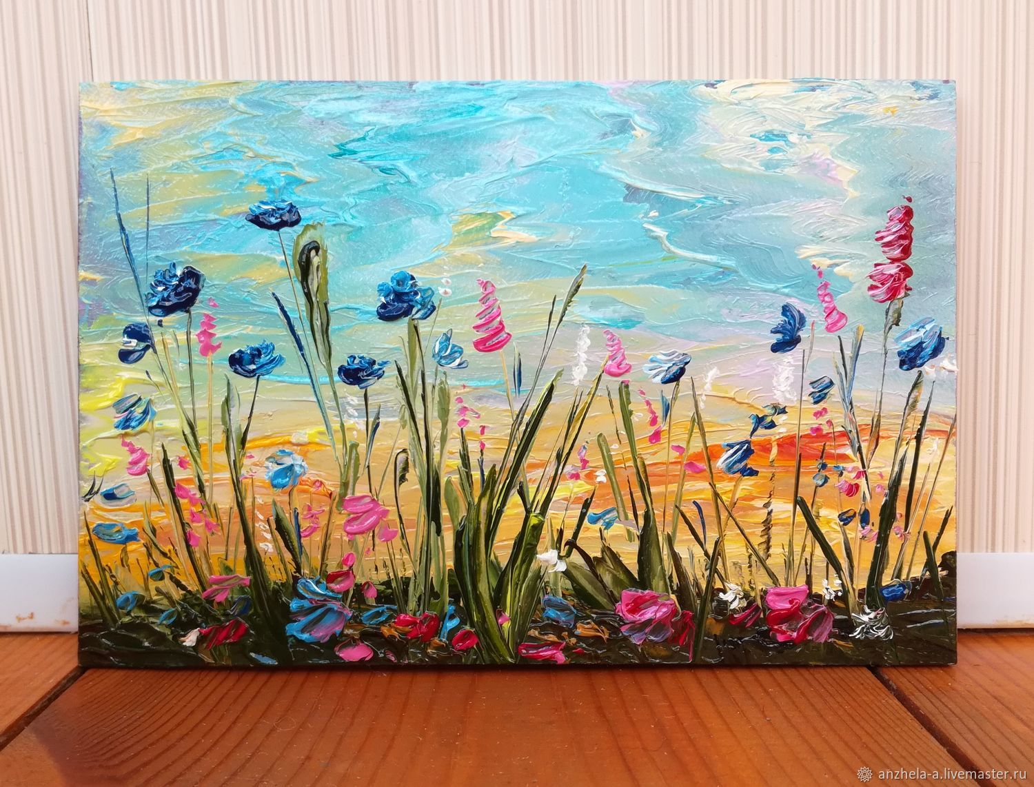 Author's miniature oil painting 'Mint Summer 2' 10/15, Pictures, Moscow,  Фото №1