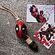 Выкройка брелока из кожи "Deadpool". Выкройки. 'Швы и Нити' + 'Гори, но не сгорай'. Ярмарка Мастеров.  Фото №6