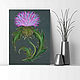 Order The painting on wood 40x30sm "The thistle". EVAG. Livemaster. . Pictures Фото №3