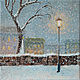  ' Snowy evening' winter landscape in oil, Pictures, Ekaterinburg,  Фото №1