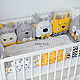 Bumpers animals for a cot. Sides for crib. Miss Judy cotton (JuliaLepa). Online shopping on My Livemaster.  Фото №2