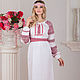 Slavic linen dress Belyan Russian, Folk dresses, Omsk,  Фото №1
