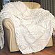 Order Blanket-plaid knitted 'white CHIC' of Merino wool. Dobryy_vyaz. Livemaster. . Blankets Фото №3