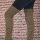 Fashionable down Stockings 'Warm' knitted women's brown. Stockings. Down shop (TeploPuha34). My Livemaster. Фото №5