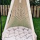 Подвесной шатер /кресло гамак/ кресло качели /садовое кресло/. Гамаки. Macrame-ot-mari-. Ярмарка Мастеров.  Фото №7