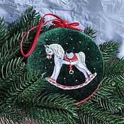 Сувениры и подарки handmade. Livemaster - original item Toy Rocking Horse for Christmas Tree Toy Christmas Tree Decoration New Year. Handmade.