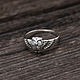 Кольцо Сова из серебра 925 с цирконами. Кольца. FANTASY JEWELS. Интернет-магазин Ярмарка Мастеров.  Фото №2