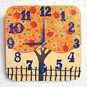 Часы настенные Друзья, часы деревянные ручной работы, детские